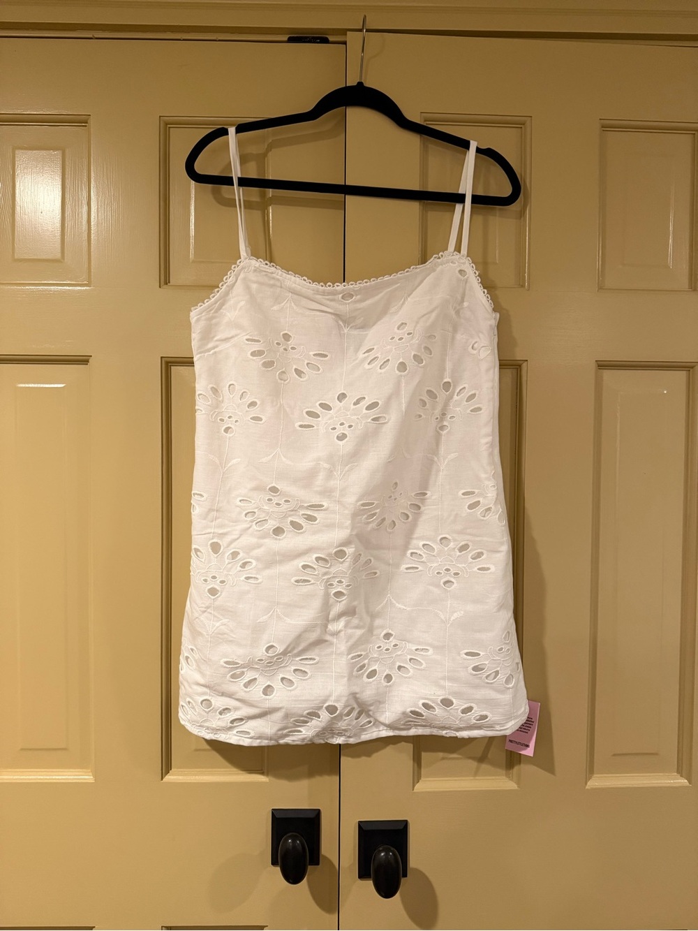 White Eyelet Camisole Tank dress